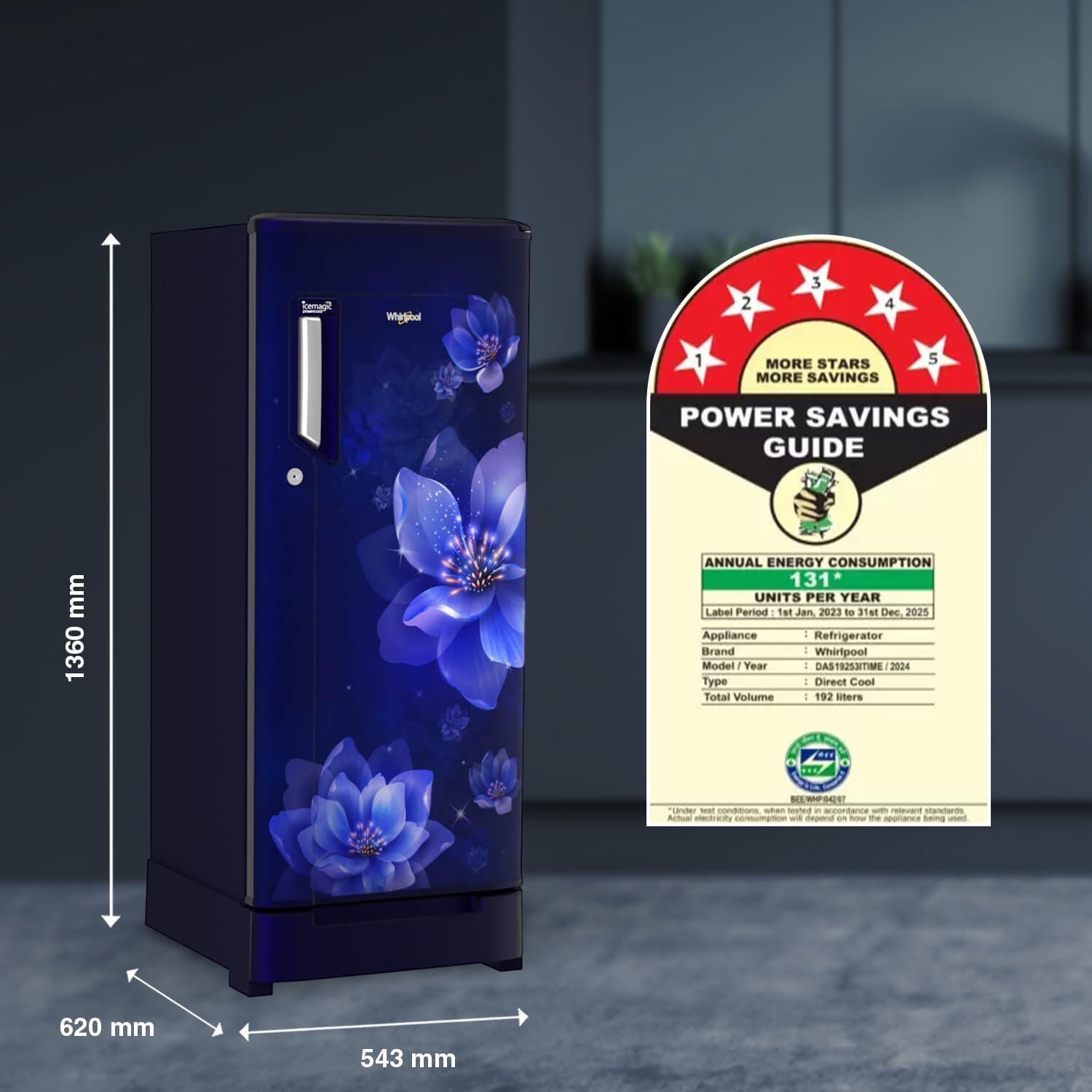 Whirlpool 215 L 5 Star IMPRO Inverter Direct-Cool Single Door Refrigerator (230 IMPRO ROY 5S INV SAPPHIRE ABYSS) Free 1 Year Extended warranty - Image 6