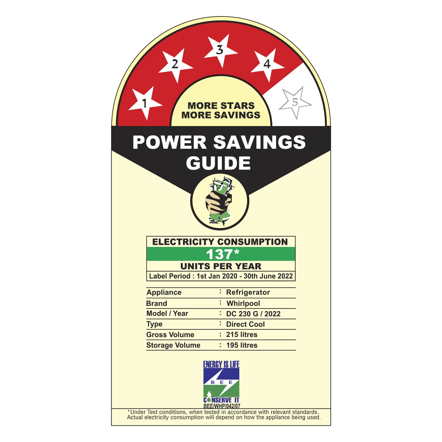 Whirlpool 215 L 4 Star Inverter Direct-Cool Single Door Refrigerator with Intellisense inverter technology(230 IMPRO ROY 4S INV WINE FLUME, Wine Flume), Free 1 Year Extended warranty - Image 11