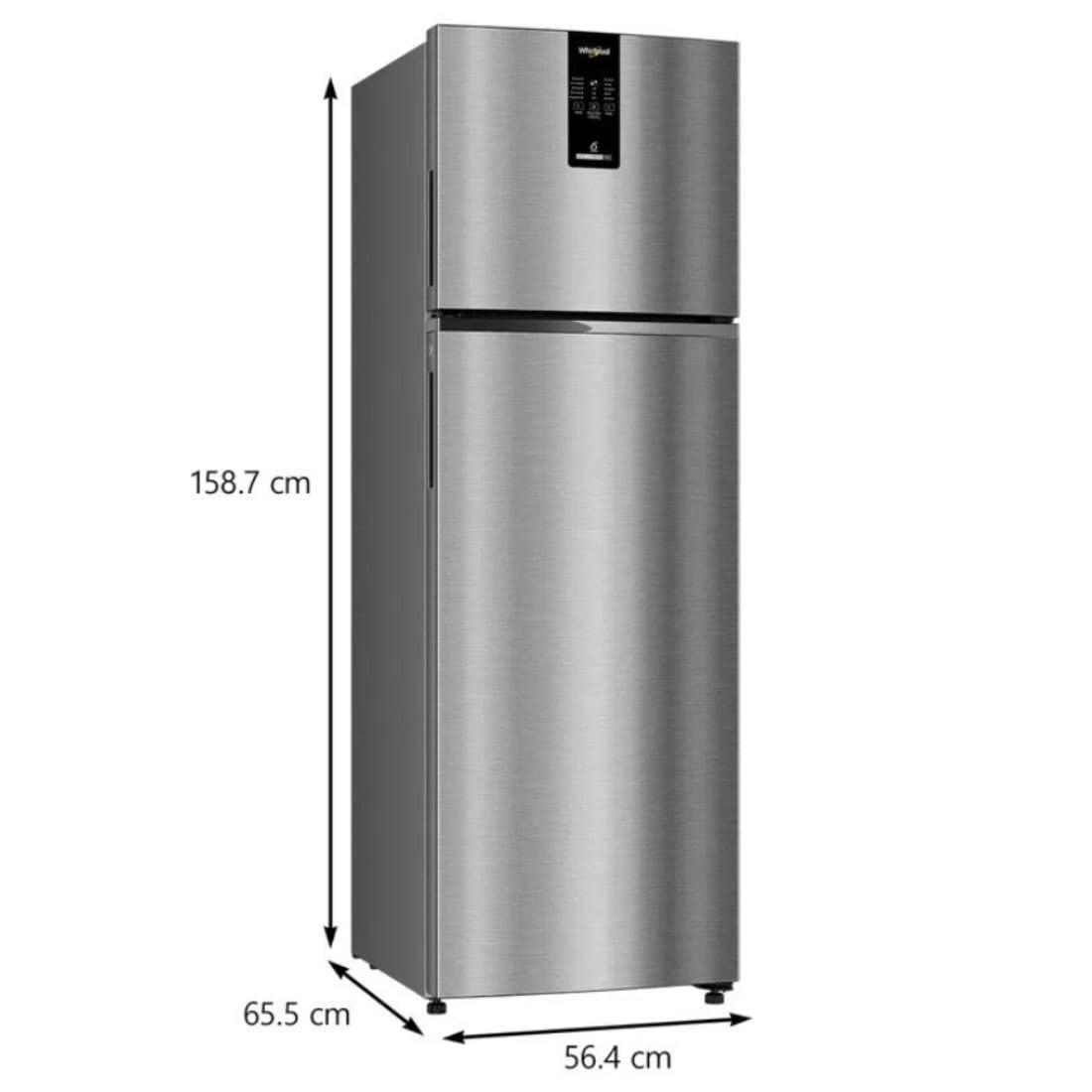 Whirlpool Intellifresh Pro 235L 2 Star Convertible Frost Free Double-Door Refrigerator (IFPRO INV CNV 278 ILLUSIA STEEL(2S)-TL, 2023 Mode) - Image 2