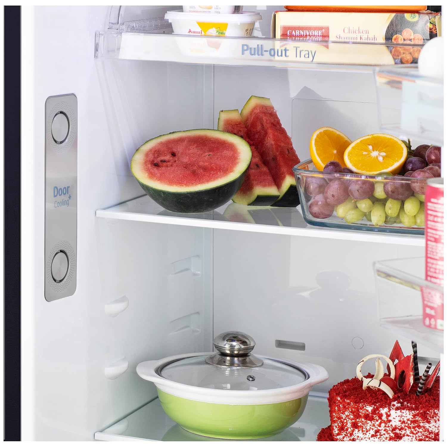 LG 246 L 3 Star Smart Inverter Wi-Fi Frost-Free Double Door Refrigerator (GL-T262TESX, Ebony Sheen, Door Cooling+ & Convertible, Gross Volume -263L) - Image 13