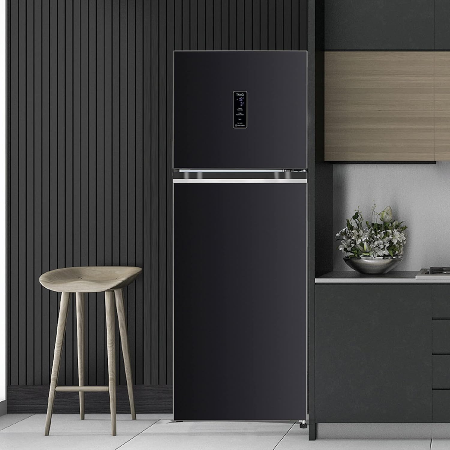 LG 246 L 3 Star Smart Inverter Wi-Fi Frost-Free Double Door Refrigerator (GL-T262TESX, Ebony Sheen, Door Cooling+ & Convertible, Gross Volume -263L) - Image 11