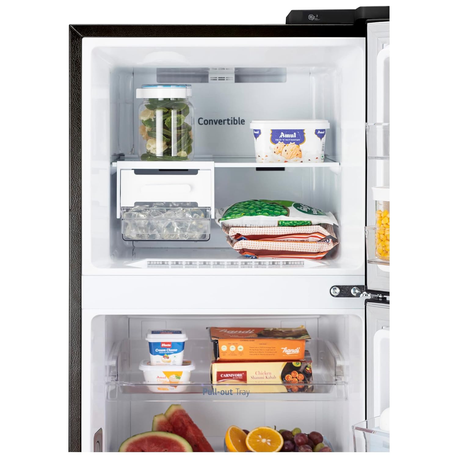 LG 246 L 3 Star Smart Inverter Wi-Fi Frost-Free Double Door Refrigerator (GL-T262TESX, Ebony Sheen, Door Cooling+ & Convertible, Gross Volume -263L) - Image 9