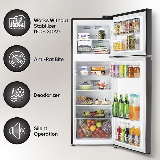 Click to open expanded view LG 246 L 3 Star Smart Inverter Frost-Free Double Door Refrigerator (, GL-S262SESX, Ebony Sheen, Convertible) - Image 3