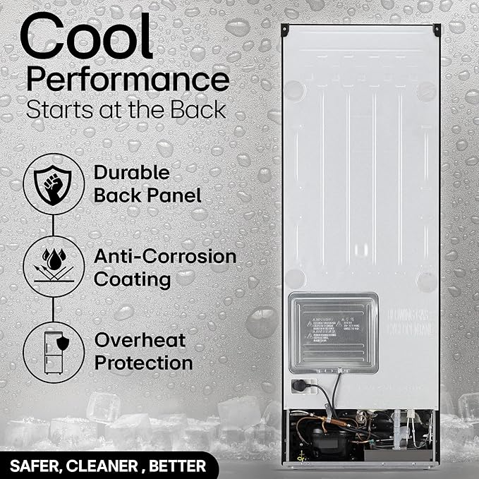 Click to open expanded view LG 246 L 3 Star Smart Inverter Frost-Free Double Door Refrigerator (, GL-S262SESX, Ebony Sheen, Convertible) - Image 2